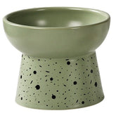KUTKUT Ceramic Cat Dog Food Or Water Bowl, Raised Cat Feeder Dishes with Stand, Elevated Pet Food Bowl for Small Dogs and Cats, Stress Free Backflow Prevention & Anti Vomiting - kutkutstyle