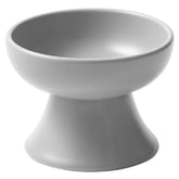 KUTKUT Ceramic Cat & Small Dog Bowls, Elevated Food or Water Bowls, Stress Free, Backflow Prevention, Suitable for Small Pets, Dishwasher and Microwave Safe (Grey) - kutkutstyle