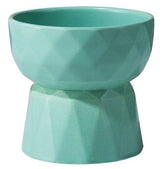 KUTKUT Ceramic Eelevated Anti Vomiting Pet Food Bowl (Pack of 1 (Oval Mint Green)) - kutkutstyle
