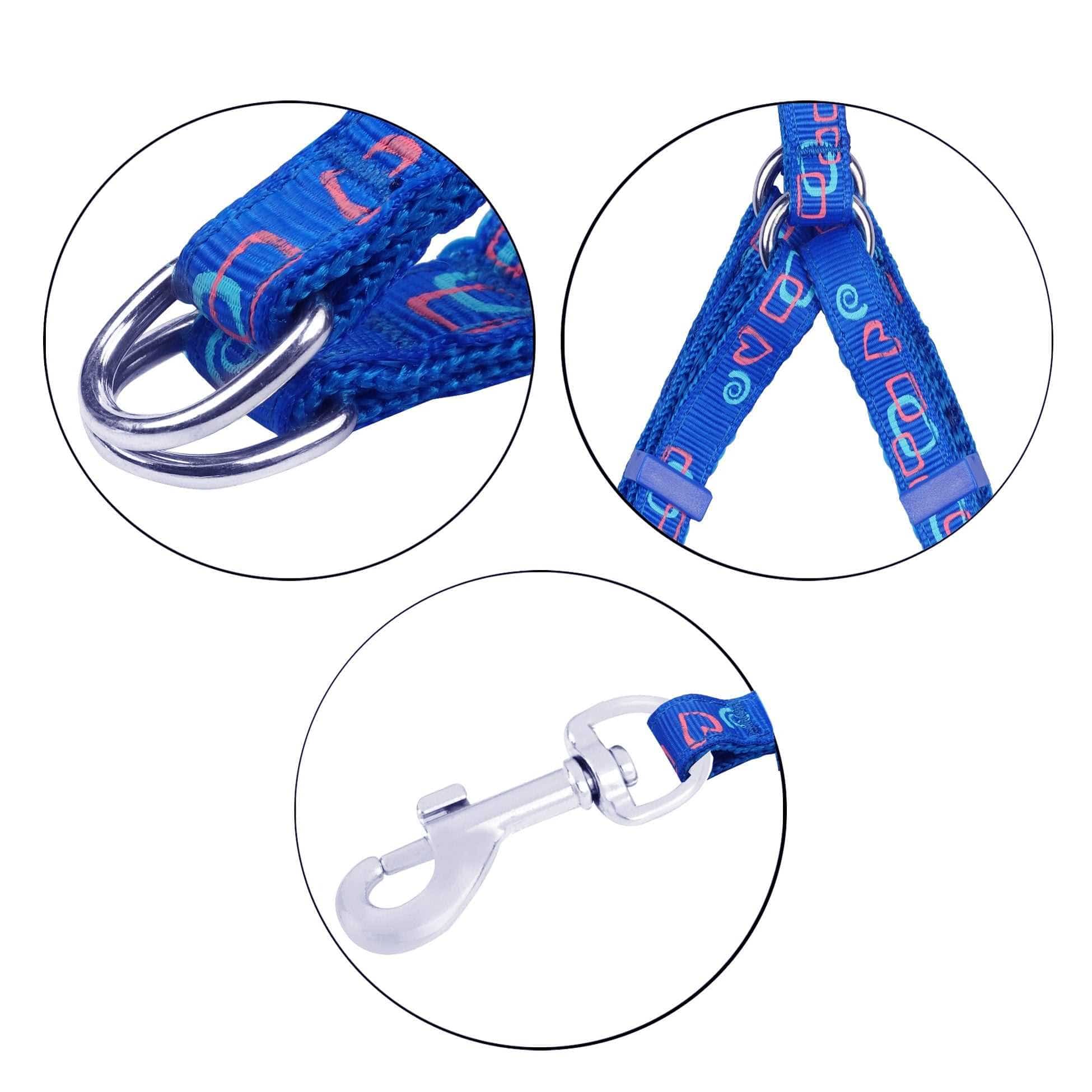 KUTKUT Adjustable | Step in Basic Nylon Harness and Leash for Puppy Outdoor Running Training Walk (Size: S, Adjustable Chest: 31cm-46cm) - kutkutstyle