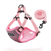 KUTKUT 2022 Adjustable & Reflective Strips, Safe Breathable Pet Vest Harness with Leash for Walking, Soft & Easy Control for Puppy - kutkutstyle