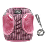 KUTKUT Adjustable Dog/Cat Harness, No Pull for Puppy, Reflective, Breathable & Soft Mesh Padded Step-in Vest & Leash Set, for Outdoor Walking Escape Proof - kutkutstyle