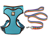 KUTKUT Adjustable No Choke Dog Vest Harness and Leash Set | Reflective Pet Harness for Small Dogs | Breathable Pet Oxford Outdoor Vest Harness for Small Dogs - kutkutstyle