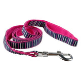 KUTKUT Adjustable No-Pull & No-Choke | Pink Stripes Print Soft Comfortable Breathable Vest Harness and Leash Set for Puppy - kutkutstyle
