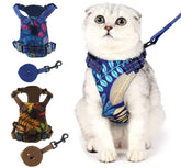 KUTKUT Cat & Small Dog Harness & Leash Set for Walking Escape Proof,2Set Adjustable Vest Harness for Kitten & Puppy with Reflective Strap,Easy Control Jacket for Walking Outdoor - kutkutstyle