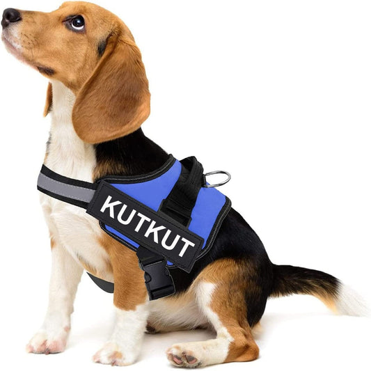 KUTKUT Dog Harness, No-Pull Pet Harness Adjustable Soft Padded Dog Vest, Reflective No-Choke Pet Oxford Vest with Easy Control Handle for Small Dogs - kutkutstyle