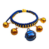 KUTKUT Pet Collar Dog Cat Collar Necklace Hand Woven Collar Bell Pendant Cat Accessories Puppy Pet Supplies with Bells (Size: M, Adjustable Neck: 20cm - 45cm)…-Harness-kutkutstyle