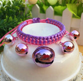 KUTKUT Pet Collar Necklace Hand Woven Dog - Cat Collar Bell Pendant Cat Accessories Puppy Pet Supplies with Bells (Size: M, Adjustable Neck: 20cm - 45cm)…-Harness-kutkutstyle