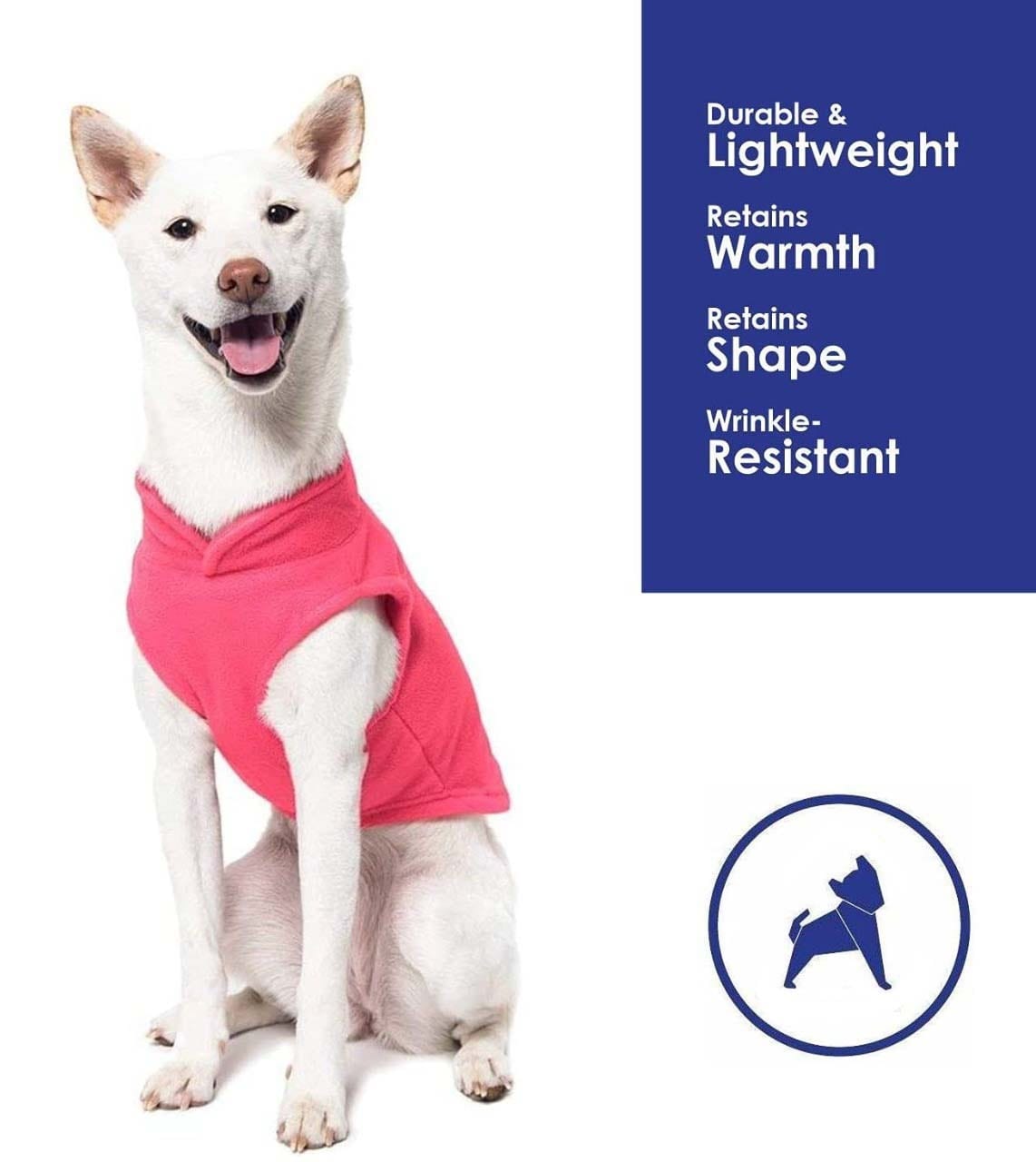 KUTKUT Fleece Vest Dog Sweater - Warm Pullover Fleece Dog Jacket with Leash Attachment - Winter Small Dog Sweater- Cold Weather Dog Clothes for Small Dogs Shih Tzu, Lhasa Apso, King Charles e