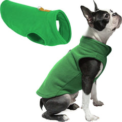 KUTKUT Fleece Vest Dog Sweater - Warm Pullover Fleece Jacket with Leash Attachment - Winter Small Dog Sweater Coat - Cold Weather Dog Clothes for Small Dogs ShishTzu, Lahsa Apso, King Charls