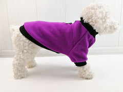 KUTKUT Lightweight Dog Fleece Small Dog Sweater | Warm Pullover Dog Jacket with Leash Attachment | Sweater for Pomaranian.Yorkii, Maltese, ShishTzu etc - kutkutstyle