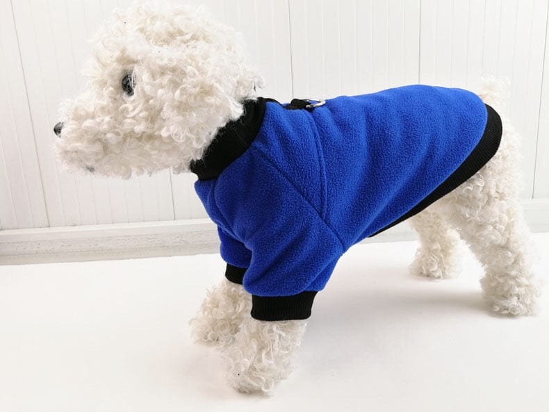 KUTKUT Lightweight Dog Fleece Small Dog Sweater | Warm Pullover Dog Jacket with Leash Attachment | Sweater for Yorkie, Maltese, Shih Tzu etc - kutkutstyle