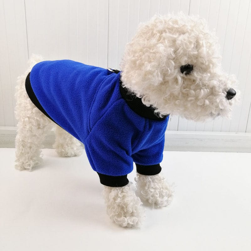 KUTKUT Lightweight Dog Fleece Small Dog Sweater | Warm Pullover Dog Jacket with Leash Attachment | Sweater for Yorkie, Maltese, Shih Tzu etc - kutkutstyle