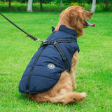 KUTKUT Padded Vest Dog Jacket with Harness Winter Dog Coat Fleece Dog Jacket Waterproof Dog Coat Zipper Dog Jacket Dog Coat with Reflective Harness for Small Dogs-Jacket-kutkutstyle