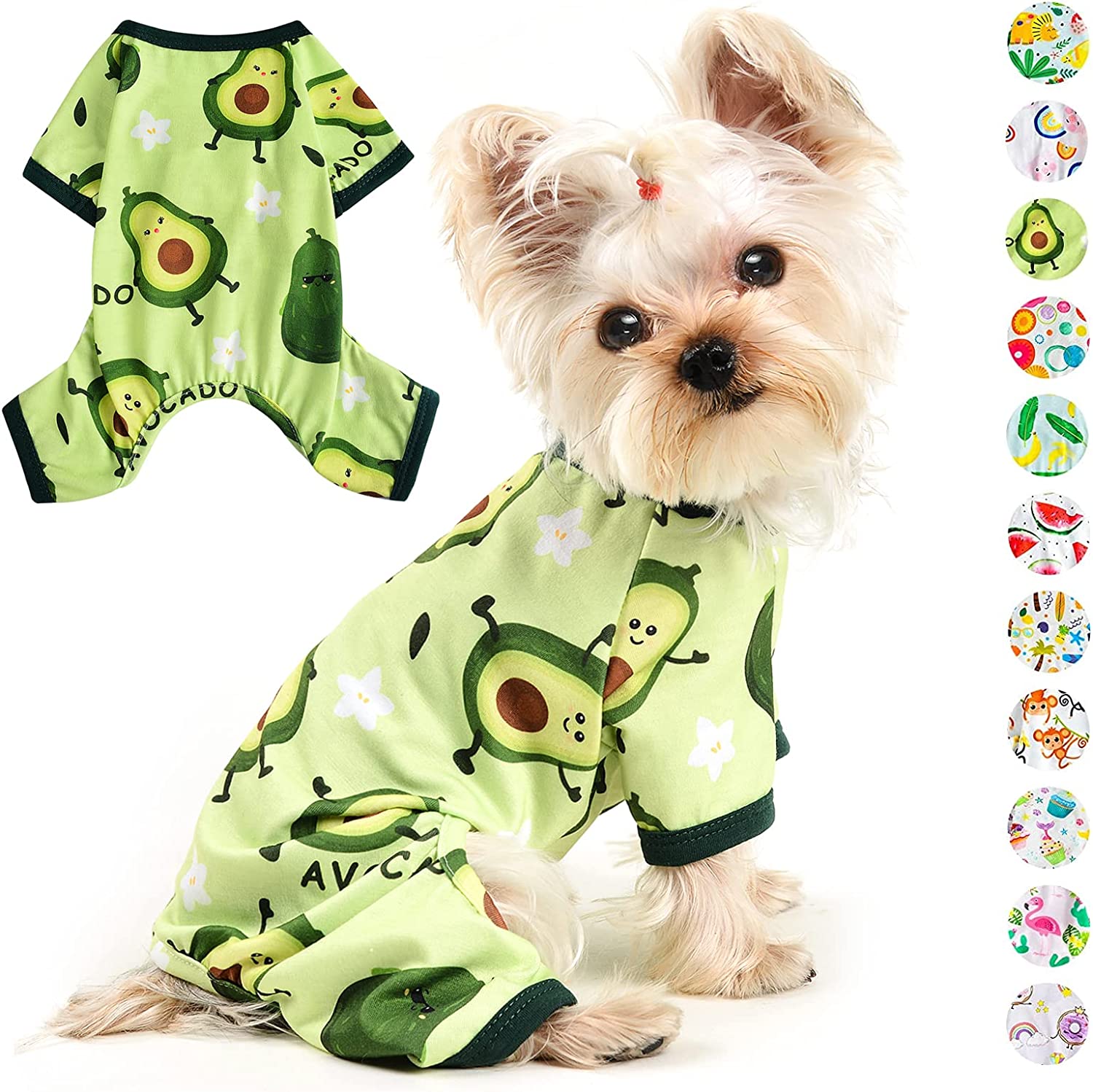 Kutkut Soft Stretchy Dog Cat Pajamas for Small Breeds