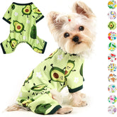 KUTKUT Small Dog Cat Bodysuit Pjs Spring Summer Autumn Dog Clothes for Puppies Cat Girl, Boy -Soft Stretchy Clothes Doggie Onesies Cat Pet Jammies For ShihTzu, Maltese - kutkutstyle