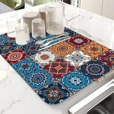 EZYHOME Dish Drying Mat for Kitchen Counter, Heat Resistant Drainer Mats with Non-slip Rubber Backed, Hide Stain Kitchen Super Absorbent Draining Mat, Easy to Clean Dish Rack Pad - kutkutstyl