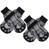KUTKUT Double Sided Anti-Skid Knit Socks for Medium & Large Dogs | Pack of 4pcs Traction Control Non-Slip Pet Paw Protectors with Grips For Big Dogs | Better Control on Hardwood Floor Paw Pro