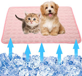 KUTKUT Pet Cooling Mats, Washable, Reusable & Breathable Ice Silk Pet Self Cooling Blanket | Non-Toxic Pet Sleeping Pad Blanket for Pet Bed Kennels Couches Sofa Floors Car Seats-kutkutstyle