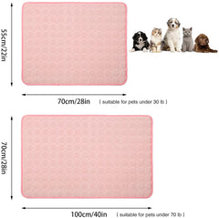 KUTKUT Pet Cooling Mats, Washable, Reusable & Breathable Ice Silk Pet Self Cooling Blanket | Non-Toxic Pet Sleeping Pad Blanket for Pet Bed Kennels Couches Sofa Floors Car Seats-kutkutstyle