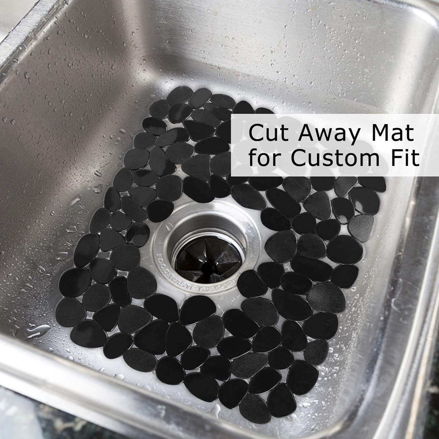 EZYHOME Kitchen Sink mat Set for Bottom of Kitchen Sink, Adjustable PVC Sink Mat Protector for Stainless Steel/Porcelain Sink, Quick Draining Dish Drying Mat - kutkutstyle