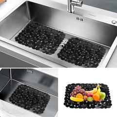 EZYHOME Kitchen Sink mat Set for Bottom of Kitchen Sink, Adjustable PVC Sink Mat Protector for Stainless Steel/Porcelain Sink, Quick Draining Dish Drying Mat - kutkutstyle