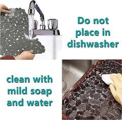 EZYHOME Kitchen Sink Mats, Adjustable PVC Sink Protector Mats for Stainless Steel Sink or Porcelain Sink, Dish Drying Mat for Bathroom Kitchen Sink Countertop, 15.8 x 12 inch - kutkutstyle