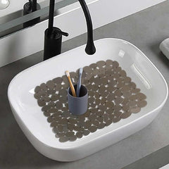 EZYHOME Kitchen Sink Mats, Adjustable PVC Sink Protector Mats for Stainless Steel Sink or Porcelain Sink, Dish Drying Mat for Bathroom Kitchen Sink Countertop, 15.8 x 12 inch - kutkutstyle