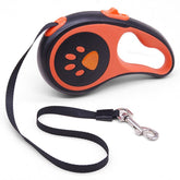 KUTKUT Retractable Dog Leash, 360° Tangle-Free Up to 18 Kg Pet Leash,One-Handed Brake/Pause/Lock 5 Meter Nylon Retractable Dog Leashes for Small and Medium Dogs (Black/Orange16ft)-Leash-kutkutstyle