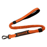 KUTKUT Bungee Dog Lead with Soft Padded Handle,Adjustable Anti-Pull Dog Leash,Strong Reflective Thread Dog Leads with Traffic Handle for Medium Large Dogs (Orange) - kutkutstyle