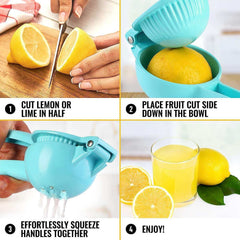 EZYHOME Lemon Squeezer - Lemon Juicer -Manual Juicer Citrus Lemon Squeezer, Fruit Juicer Lime Press Metal, Professional Kitchen Tools And Gadgets For Making Fresh Juice - Dishwasher-Safe - ku
