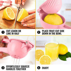 EZYHOME Lemon Squeezer - Lemon Juicer -Manual Juicer Citrus Lemon Squeezer, Fruit Juicer Lime Press Metal, Professional Kitchen Tools And Gadgets For Making Fresh Juice - Dishwasher-Safe - ku