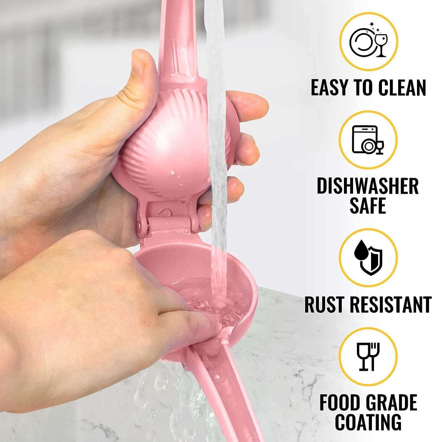 EZYHOME Lemon Squeezer - Lemon Juicer -Manual Juicer Citrus Lemon Squeezer, Fruit Juicer Lime Press Metal, Professional Kitchen Tools And Gadgets For Making Fresh Juice - Dishwasher-Safe - ku