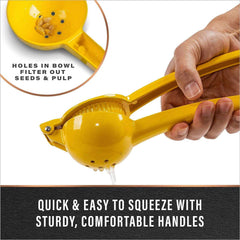 EZYHOME Lemon Squeezer - Lemon Juicer -Manual Juicer Citrus Lemon Squeezer, Fruit Juicer Lime Press Metal, Professional Kitchen Tools And Gadgets For Making Fresh Juice - Dishwasher-Safe - ku