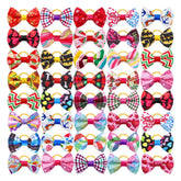 KUTKUT 40Pcs Dog Cat Girl Hair Bows with Rubber Bands, Dog Hair Bowknot for Small Dogs Puppy Pet Grooming Bows Dog Cat Hair Accessories for ShihTzu, Maltese, Bichon, Poodle etc - kutkutstyle