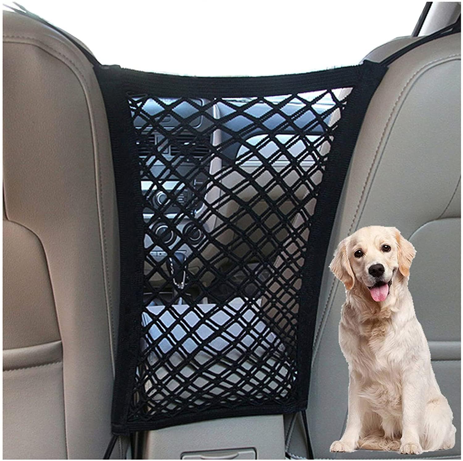 thumbnail image 2 of Dog Net For Suv COLETA Dog Car Barrier For SUVs & Vehicles - Adjustable Large Pet Barrier With Bonus Guard Mesh For Full Coverage. Heavy-Duty, Universal-Fit Easy Install-Removal Divider For Pet Car 2 of 12
