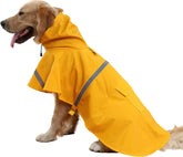 KUTKUT Dog Raincoat Adjustable Pet Water Proof Clothes Lightweight Rain Jacket Poncho Hoodies with Reflective Strip for Small Medium Large Dogs - kutkutstyle