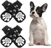 KUTKUT Anti Slip Dog Socks | Dog Grip Socks with Straps Traction Control for Indoor on Hardwood Floor Wear, Pet Paw Protector for Small Medium Large Dogs - kutkutstyle