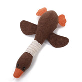 KUTKUT Dog Toys for Aggressive Chewers Indestructible Large Breed and Squeaky Vocal Plush Wild Goose for Large Small Medium Dogs (Brown) - kutkutstyle