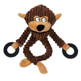 KUTKUT Stuffed Dog Toys for Puppies Squeaky Toy Funny Interactive Monkey Dog Toy for Small Medium Dogs - kutkutstyle