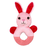 KUTKUT Stuffed Chew Toy Soft Rabbit Shaped Interactive Toy Durable Squeak Corduroy Pet Toy for Small Medium Dogs Teething Training Toy - kutkutstyle