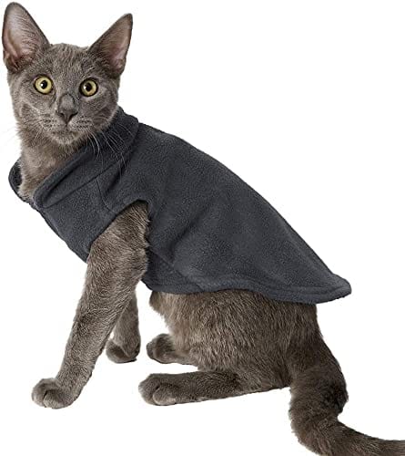 KUTKUT 2 Pieces Light Weight Winter Fleece Vest Sweater for Small Dogs and Cats | Warm Turtle Neck Pullover for ShishTzu, Pekingese, Poodle etc - kutkutstyle