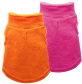 KUTKUT 2 Pieces Winter Fleece Light Weight Vest Pullover for Small Dogs and Cats | Warm Turtle Neck Pullover for ShishTzu, Pekingese, Poodle etc - kutkutstyle