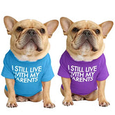 KUTKUT Combo of 2 Dog Breathable Stretchy Round Neck T-Shirt | Pet Puppy Cats Dog Summer T-Shirts Soft Cotton Clothes | French Bulldog Pug Shirt - kutkutstyle