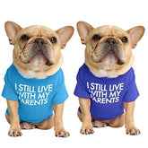 KUTKUT Combo of 2 Pet Dog Breathable Stretchy Round Neck T-Shirt | Pet Puppy Cats Dog Summer Soft Cotton Tshirt | French Bulldog Pug Shirt - kutkutstyle