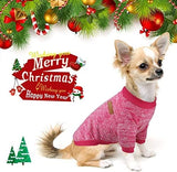 KUTKUT Combo of 2 Small Dog Warm Tshirt - Pet Dog Classic Knitwear Sweater Soft Thickening Warm Pup Dogs Shirt Winter Puppy Kitten Sweater for Maltese, ShihTzu, Papillon, Pekingese etc - kutk