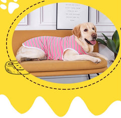 KUTKUT Cotton Striped Dog Shirts for Medium/Large Dogs | Breathable Stretchy Fashion Big Dogs Clothes for Beagle, Corgi, Husky, Labarador, Golden Retriver, Samoyed etc - kutkutstyle