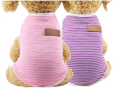 kutkutstyle T-Shirt KUTKUT Set of 2 Dog Striped T-Shirt Puppy Clothes for Small Dogs, Stretchy Summer Cotton Cat Vest Doggy Tee Tank Top For ShihTzu, Bichon, Papillon, Pekingese etc & Cats