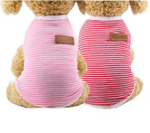 kutkutstyle T-Shirt KUTKUT Set of 2 Pcs Striped T-Shirt Puppy Clothes for Small Dogs, Kitten, Stretchy Summer Cotton Vest Doggy Tee Tank Top For ShihTzu, Bichon, Papillon, Pekingese etc