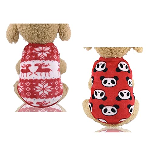 KUTKUT Set of 2 Puppy Clothes for Small Dog & Cat Girl Boy | Winter Warm Cute Sweaters for Shih Tzu, Maltese, Yorkie Male Female-T-Shirt-kutkutstyle